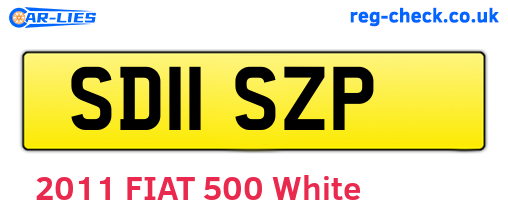 SD11SZP are the vehicle registration plates.