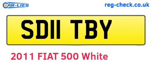 SD11TBY are the vehicle registration plates.