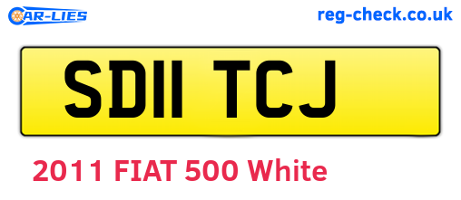 SD11TCJ are the vehicle registration plates.