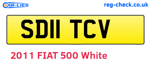 SD11TCV are the vehicle registration plates.