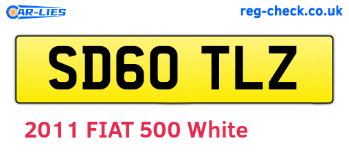 SD60TLZ are the vehicle registration plates.