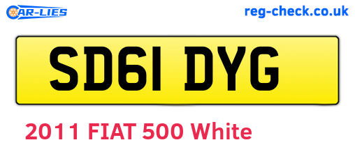 SD61DYG are the vehicle registration plates.