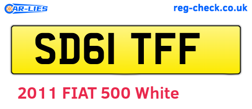 SD61TFF are the vehicle registration plates.