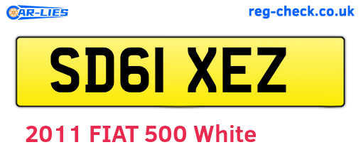 SD61XEZ are the vehicle registration plates.