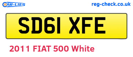 SD61XFE are the vehicle registration plates.