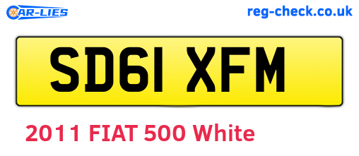 SD61XFM are the vehicle registration plates.