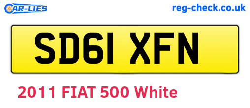SD61XFN are the vehicle registration plates.
