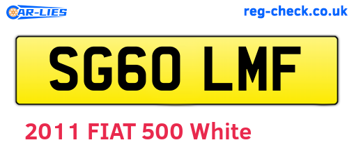 SG60LMF are the vehicle registration plates.