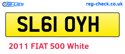 SL61OYH are the vehicle registration plates.