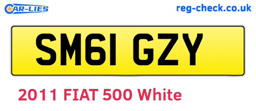 SM61GZY are the vehicle registration plates.