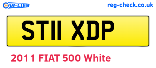 ST11XDP are the vehicle registration plates.