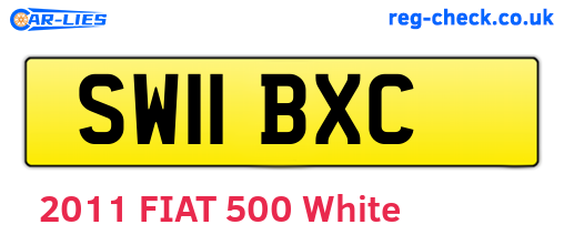 SW11BXC are the vehicle registration plates.