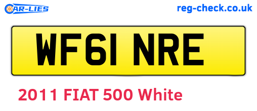 WF61NRE are the vehicle registration plates.
