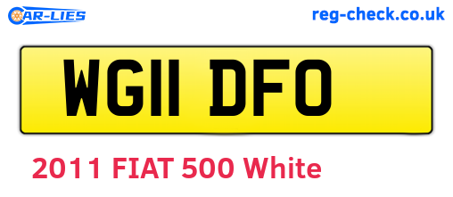 WG11DFO are the vehicle registration plates.