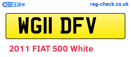 WG11DFV are the vehicle registration plates.