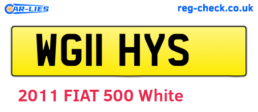 WG11HYS are the vehicle registration plates.