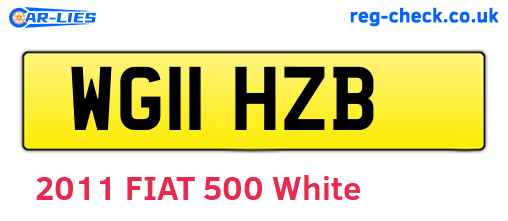 WG11HZB are the vehicle registration plates.