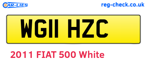 WG11HZC are the vehicle registration plates.