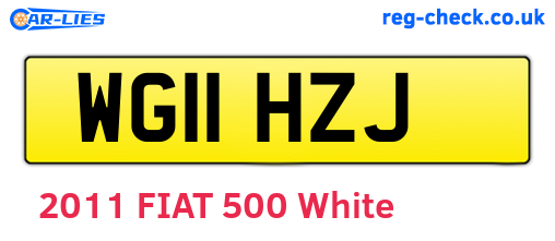 WG11HZJ are the vehicle registration plates.