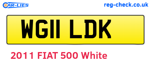 WG11LDK are the vehicle registration plates.