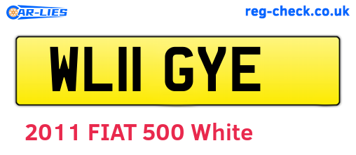 WL11GYE are the vehicle registration plates.