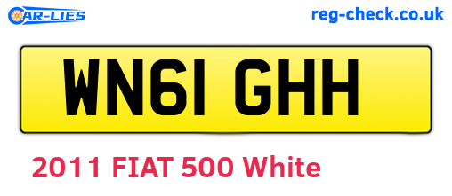 WN61GHH are the vehicle registration plates.