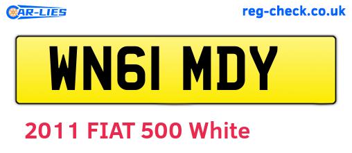 WN61MDY are the vehicle registration plates.