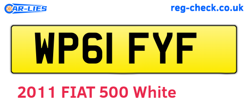 WP61FYF are the vehicle registration plates.