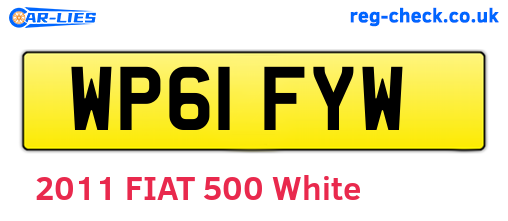 WP61FYW are the vehicle registration plates.