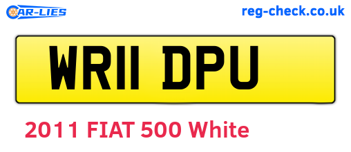 WR11DPU are the vehicle registration plates.