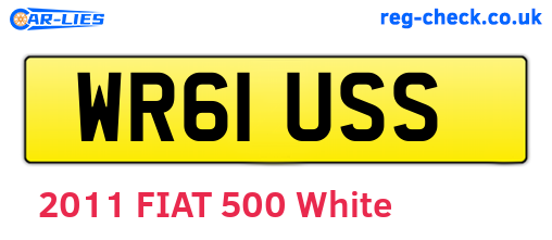 WR61USS are the vehicle registration plates.
