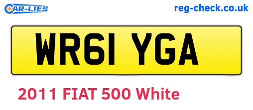 WR61YGA are the vehicle registration plates.