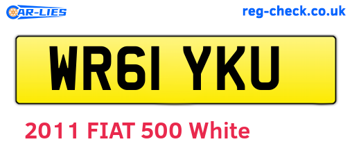 WR61YKU are the vehicle registration plates.