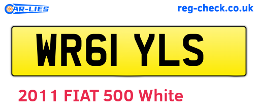 WR61YLS are the vehicle registration plates.