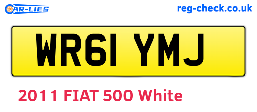 WR61YMJ are the vehicle registration plates.