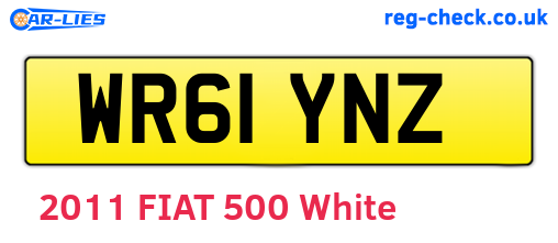 WR61YNZ are the vehicle registration plates.