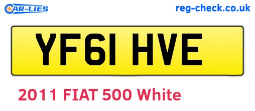 YF61HVE are the vehicle registration plates.