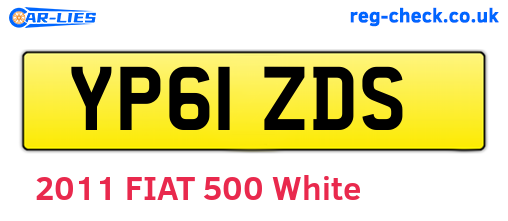 YP61ZDS are the vehicle registration plates.