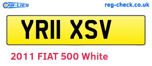 YR11XSV are the vehicle registration plates.