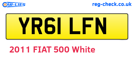 YR61LFN are the vehicle registration plates.