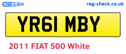 YR61MBY are the vehicle registration plates.