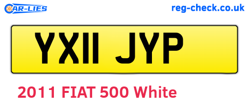 YX11JYP are the vehicle registration plates.