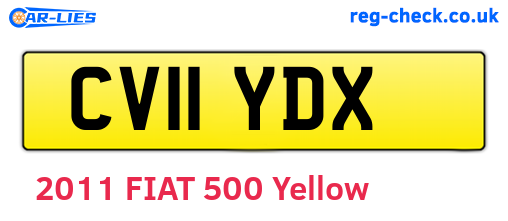 CV11YDX are the vehicle registration plates.