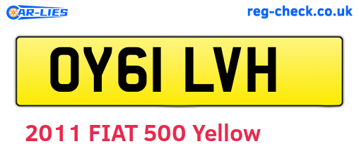 OY61LVH are the vehicle registration plates.