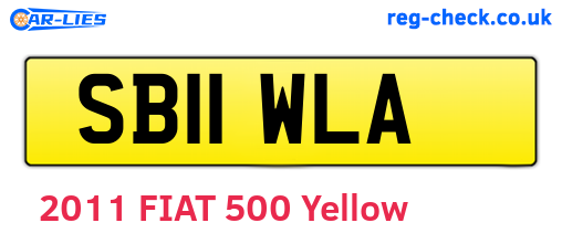 SB11WLA are the vehicle registration plates.