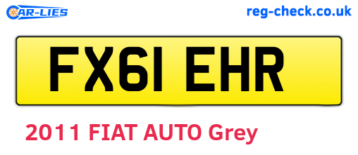 FX61EHR are the vehicle registration plates.