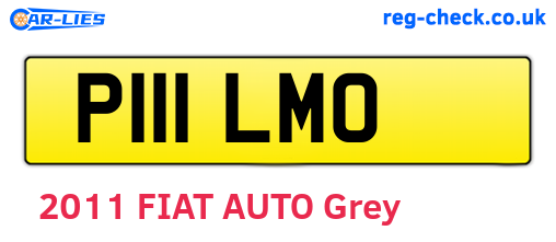 P111LMO are the vehicle registration plates.