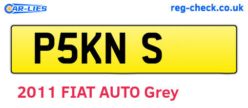P5KNS are the vehicle registration plates.