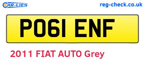 PO61ENF are the vehicle registration plates.
