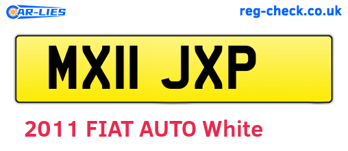MX11JXP are the vehicle registration plates.